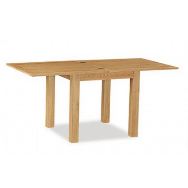 Oak Large Rectangular Flip Top Dining Table 85 to 170cm