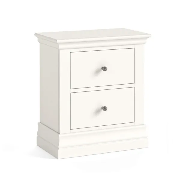 Coconut Milk Wood 2 Drawer Small Bedside Table