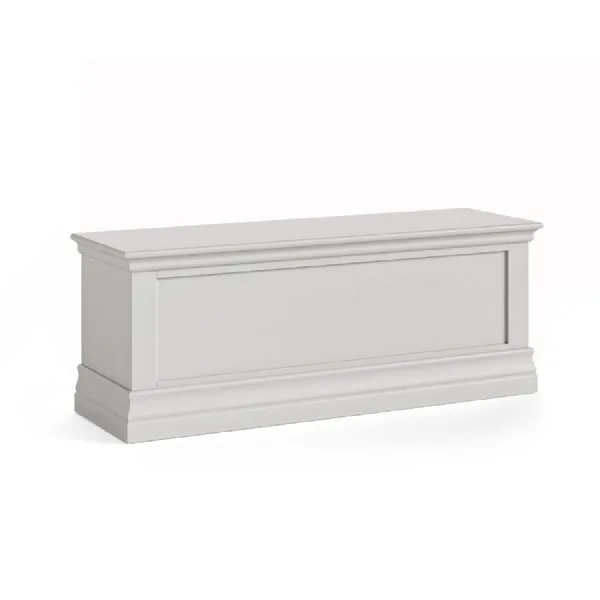 Light Grey Wood Blanket Box Cum Bench