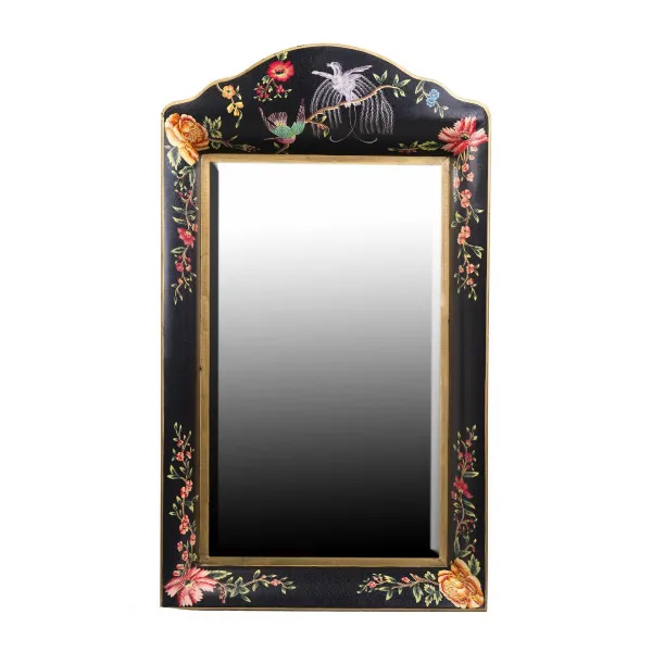 Black Lyre Bird Design Mirror