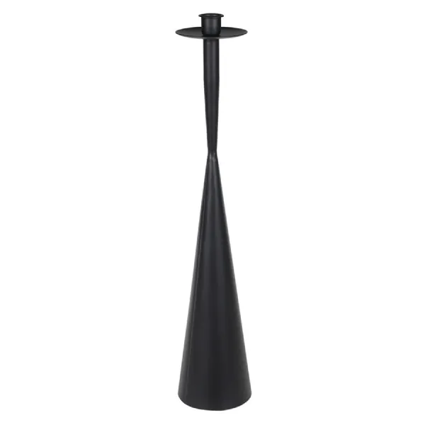 Sleek Black Candle Holder