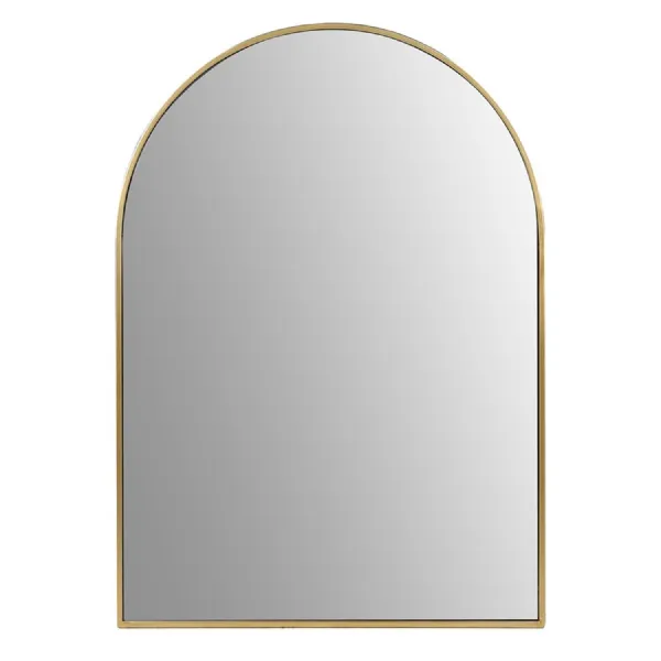 Gold Arch Top Wall Mirror
