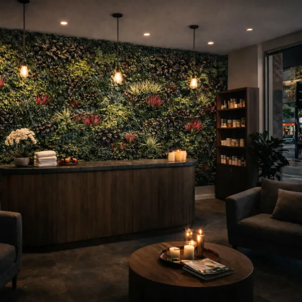 Artificial Green Wall Tiles Wild Orchid 1m x 1m (2 pack)