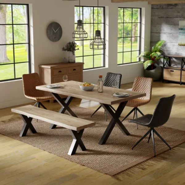 ACACIA LIVE EDGE 180 cm X LEG Dining TABLE
