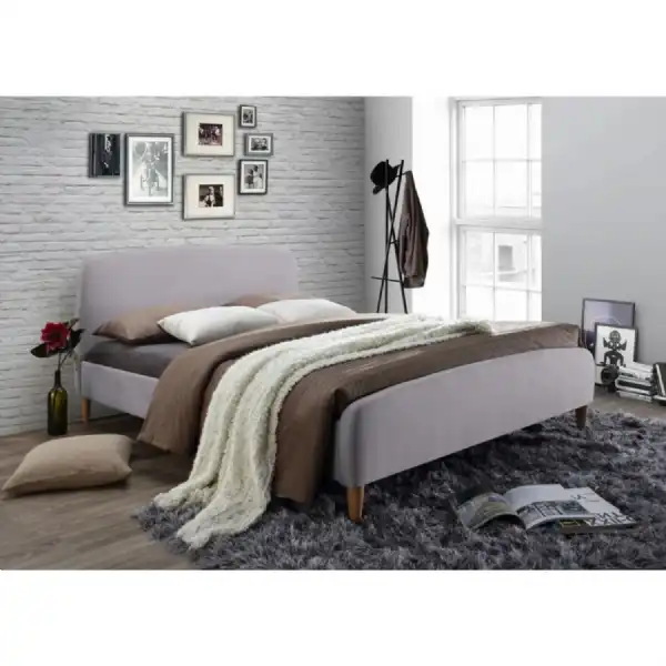 Glenda Light or Dark Grey Fabric Bed Frames