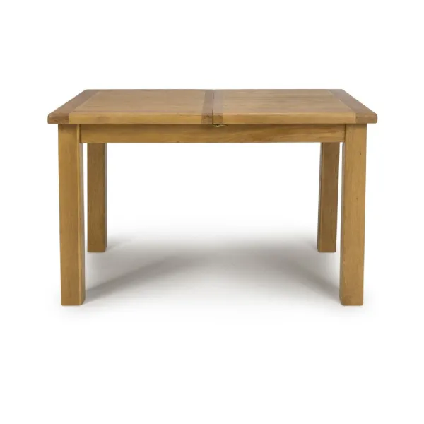 Solid Oak Lacquered Finish Extending Dining Table