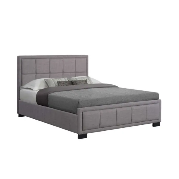 120cm Hannover Fabric Bed Grey