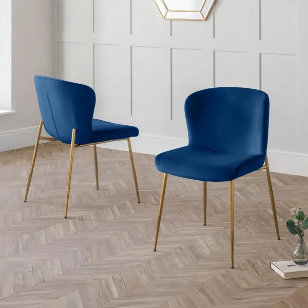 Set Of 2 Harper Dining Chairs Blue