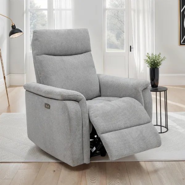 HAYWARD FABRIC ELECTRIC RECLINER LIGHTGREY
