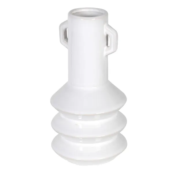 White Abstract Ceramic Vase