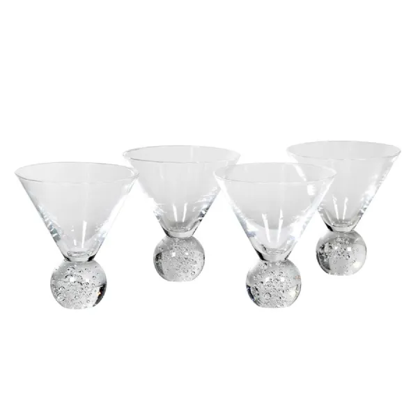 Set of 4 Bubble Ball Base Glasses