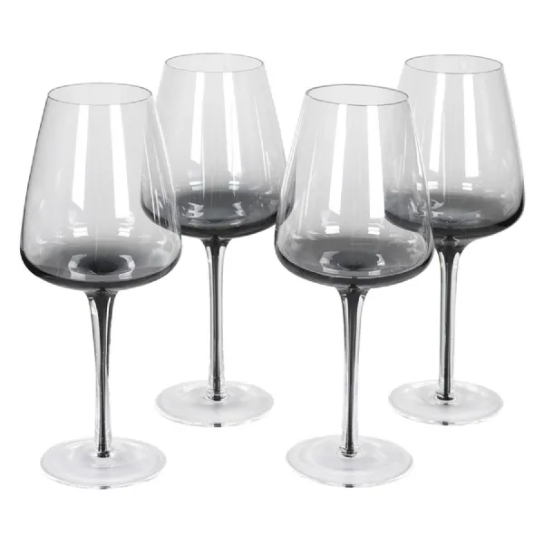 Set of 4 Smokey White Wine Glasses