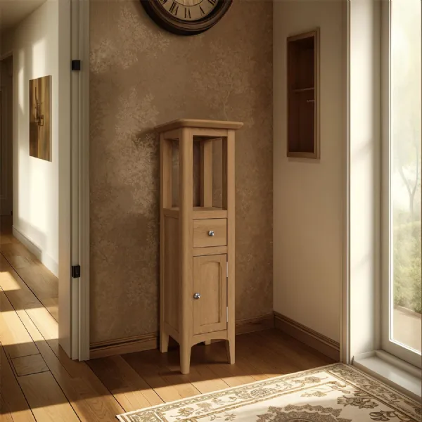 Newark Ash Assembled Tower Cabinet