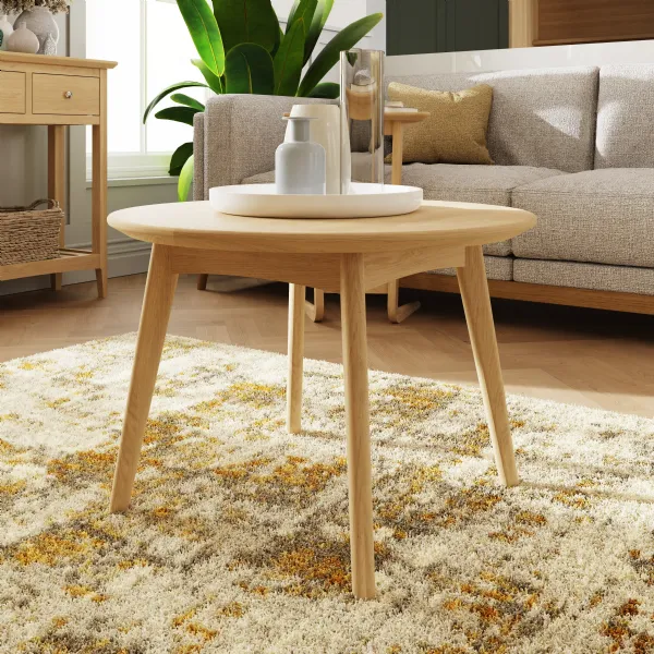 Solid Oak 60cm Round Coffee Table