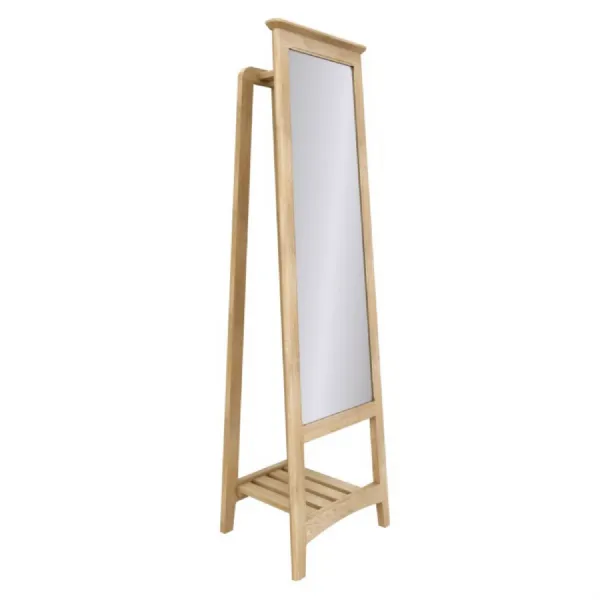 Solid Oak Cheval Mirror