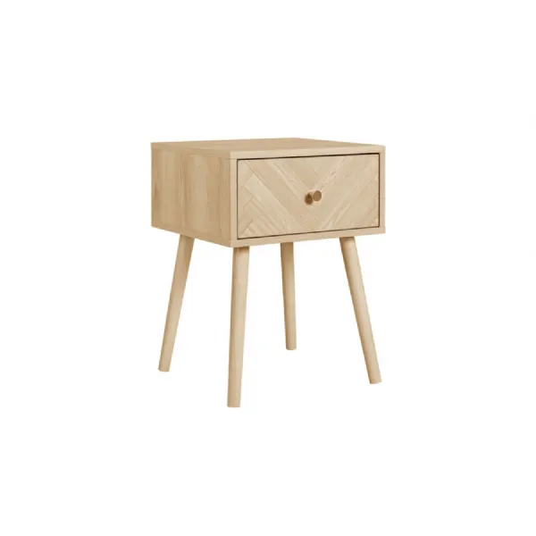 Herringford 1 Drawer Bedside Oak