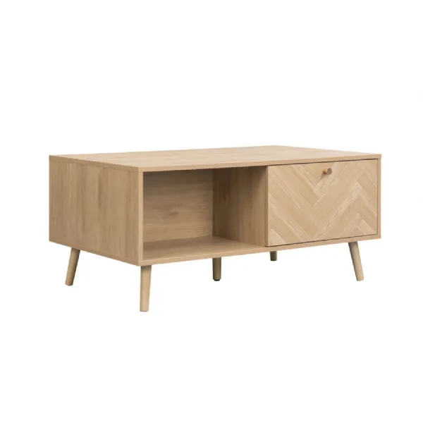 Herringford 1 Drawer Coffee Table Oak