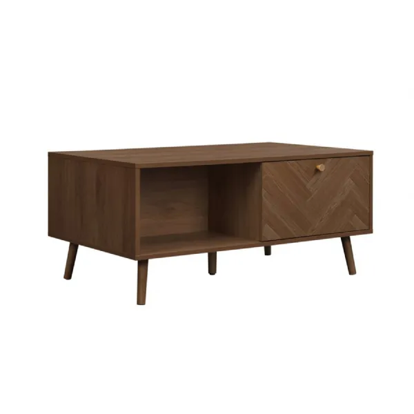 Herringford 1 Drawer Coffee Table Walnut