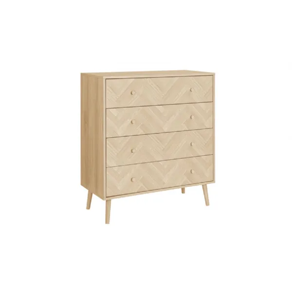 Herringford 4 Drawer Chest Oak