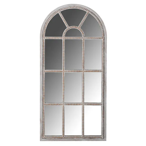 White Wash Wooden Mirror