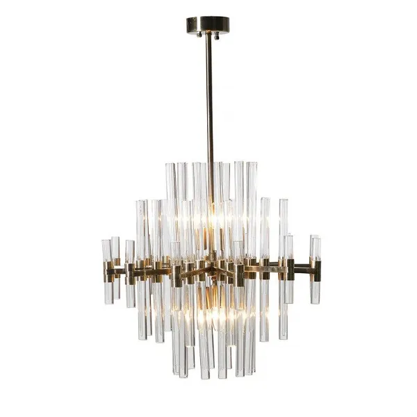 Large Glass Rods Chandelier