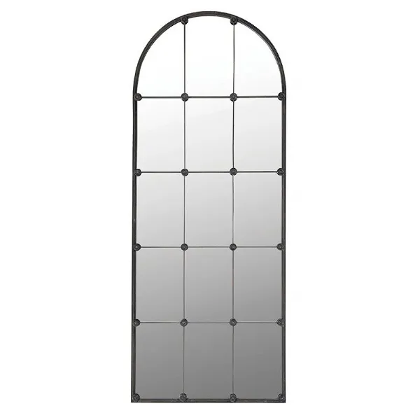Sectioned Tall Arched Wall Mirror