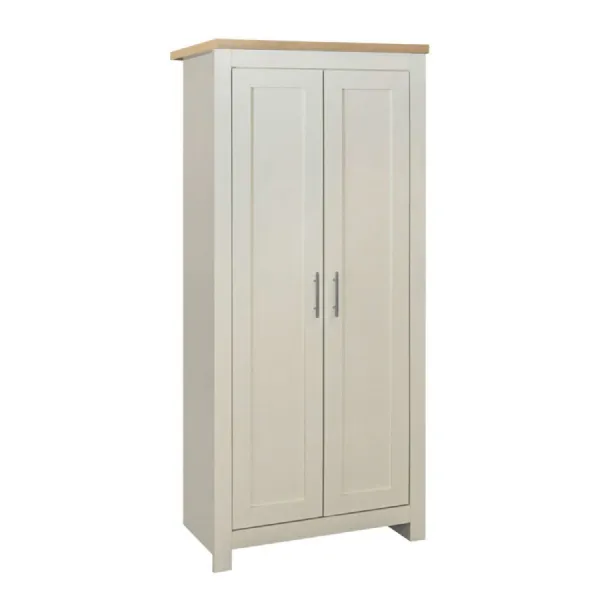 Highgate 2 Door Wardrobe Cream & Oak Effect
