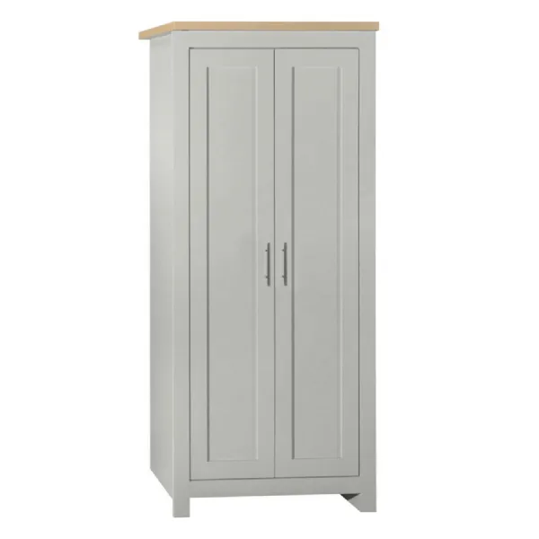 Highgate 2 Door Wardrobe Grey & Oak Effect