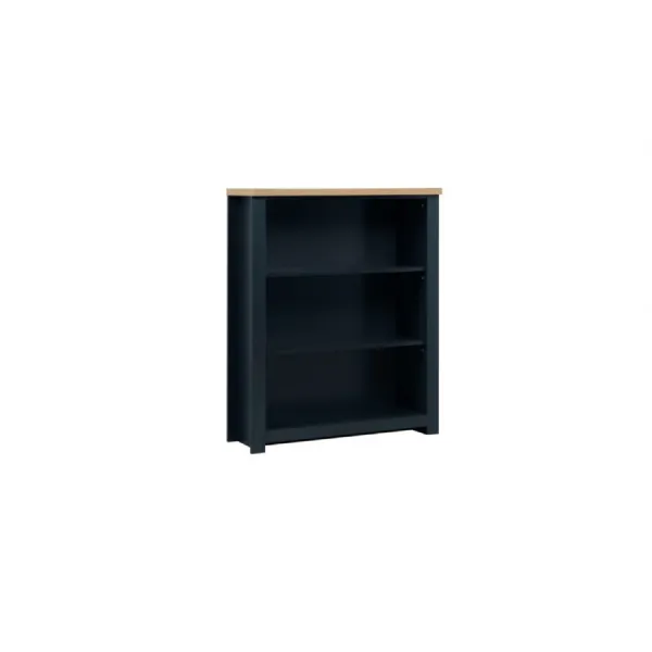 Highgate 3 Tier Bookcase Navy Blue & Oak Effect