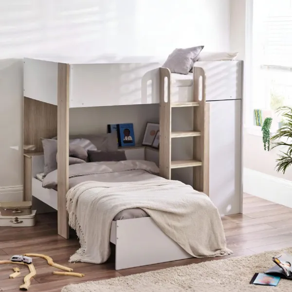 Horizon Bunk Bed Pale Wood And White