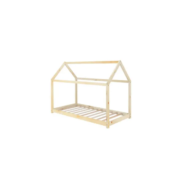 90cm House Bed Natural Pine