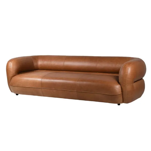 Desert Dreams Tan Leather 3 Seater Sofa