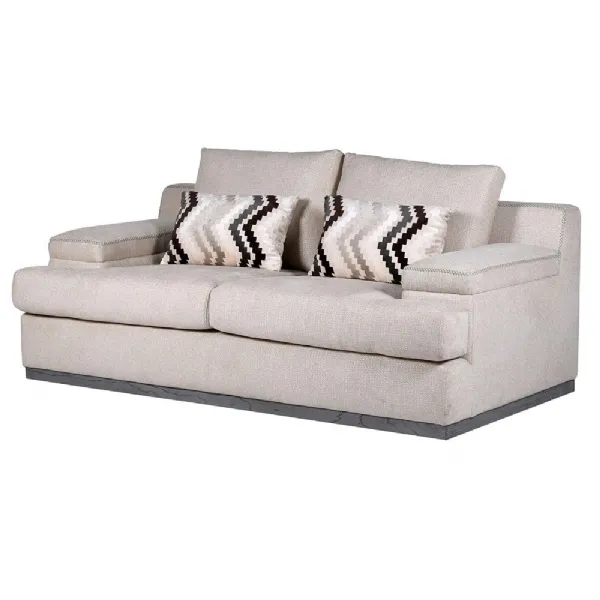 Cross Stitch Cream 2 Seater Sofa