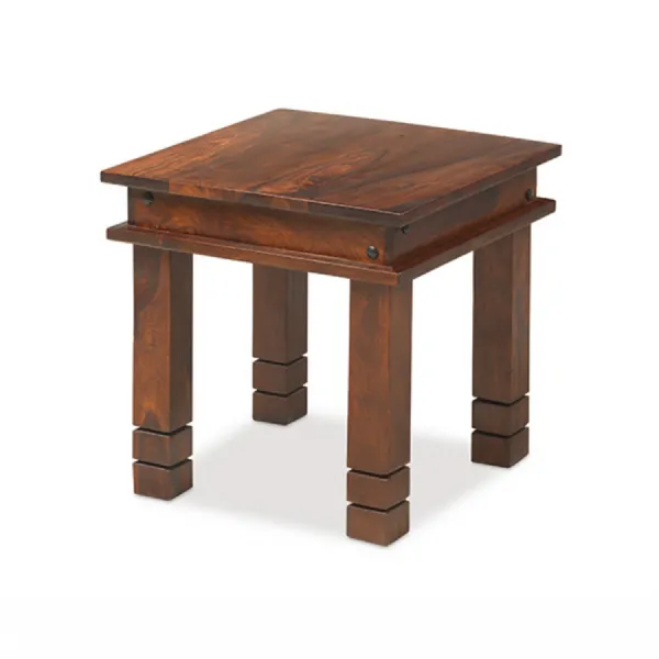 Colonial Style Dark Sheesham Wood Chunky Square Coffee Table