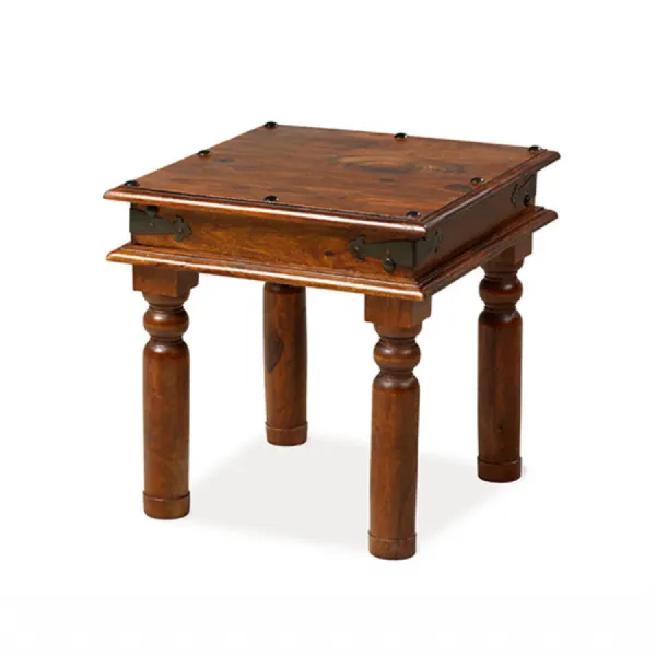 Colonial Style Dark Sheesham Wood Square Coffee Table
