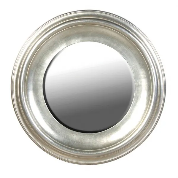 Shabby Chic Silver Painted Round Framed Wall Mirror