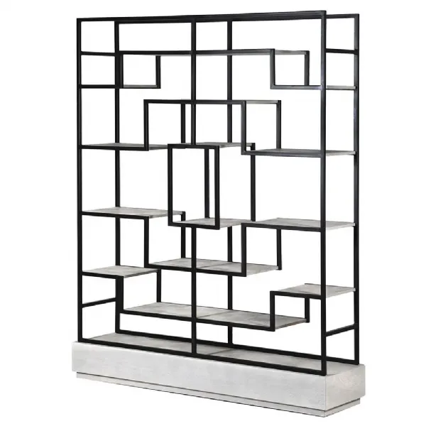 Aurora Squares Multi Shelf Gold Display Unit