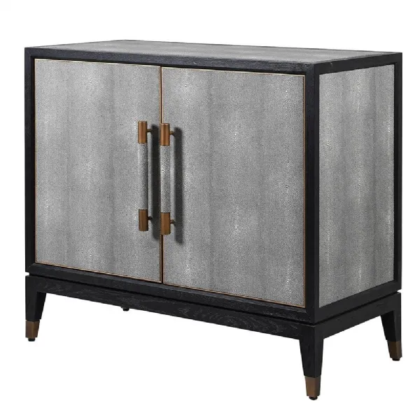 Oak And Shagreen Small Cabinet