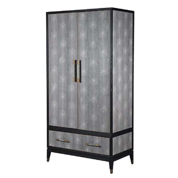 Oak And Shagreen Wardrobe