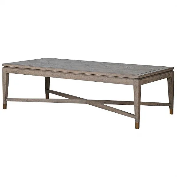 Shabby Chic Squares Patterned Rectangular Coffee Table