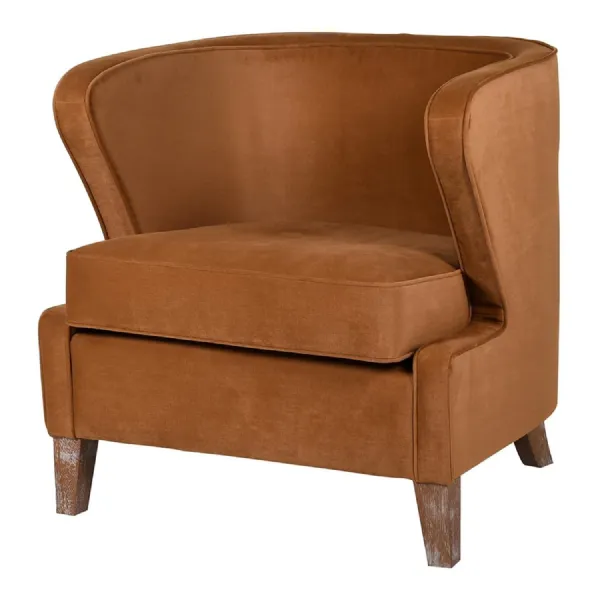 Retro Style Caramel Occasional Chair