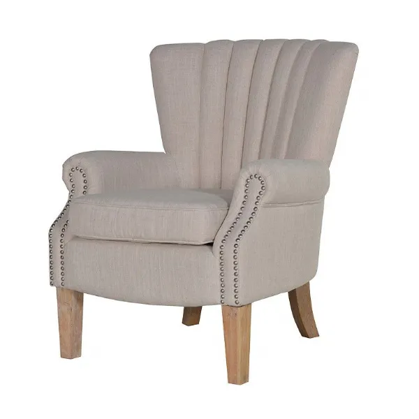 Crm Studded Arm Chair