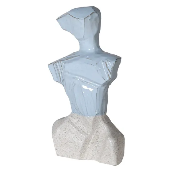 Blue and White Figure Sculpture