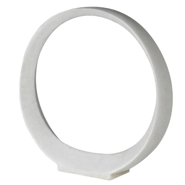 White Abstract Hoop Ornament