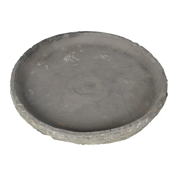 Large Antiqued Black Stone Plate