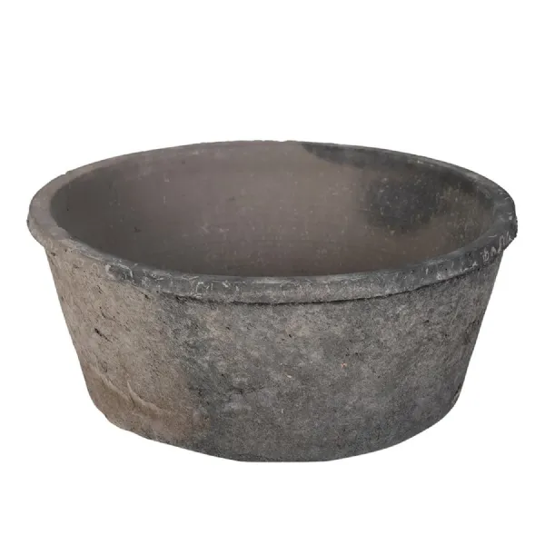Large Antiqued Black Stone Dish