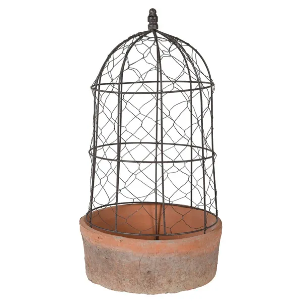 Small Wire Dome and Red Stone Pot