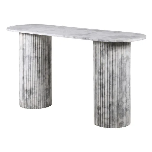 Marble Pillar Console Table