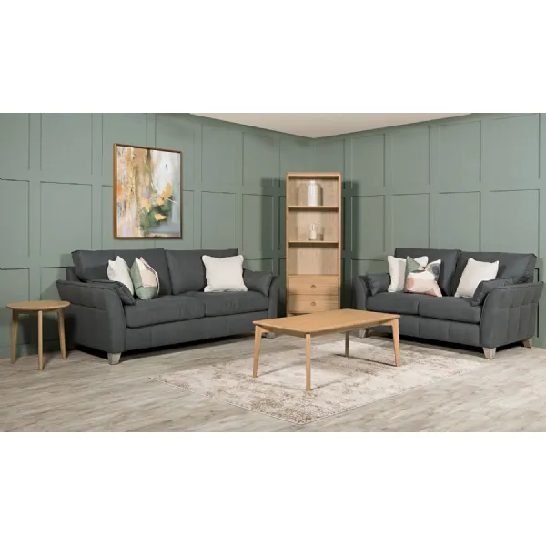 Natural Oak Modern Rectangular Large Coffee Table