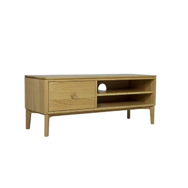 Natural Oak Large 1 Drawer TV Entertainment Media Unit